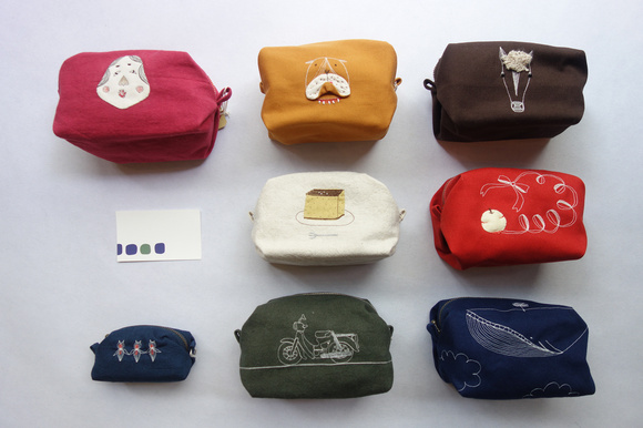 ツキイチ貞 motorinue & Lokhme 「ポチポチポーチ展」【ポーチ・きんちゃく】